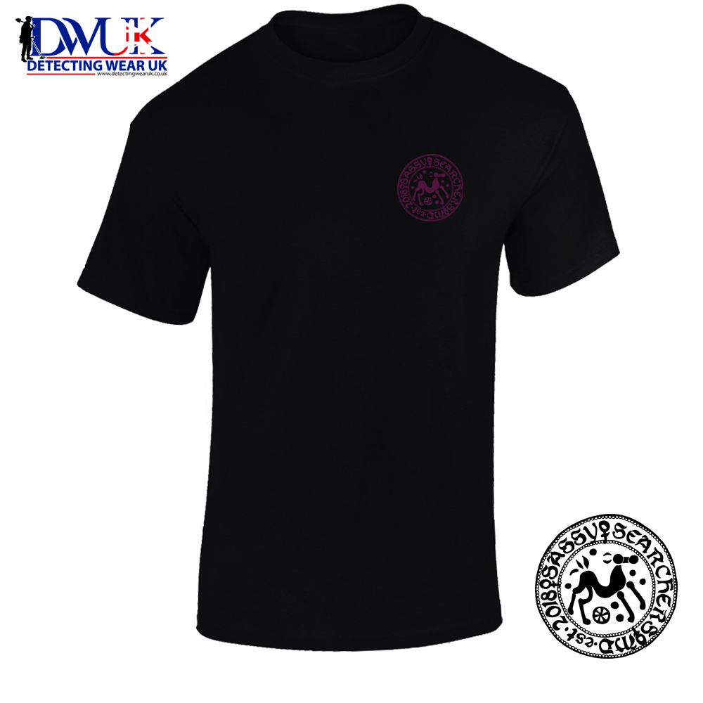 Sassy Searchers T-Shirt (Pocket Logo) Black