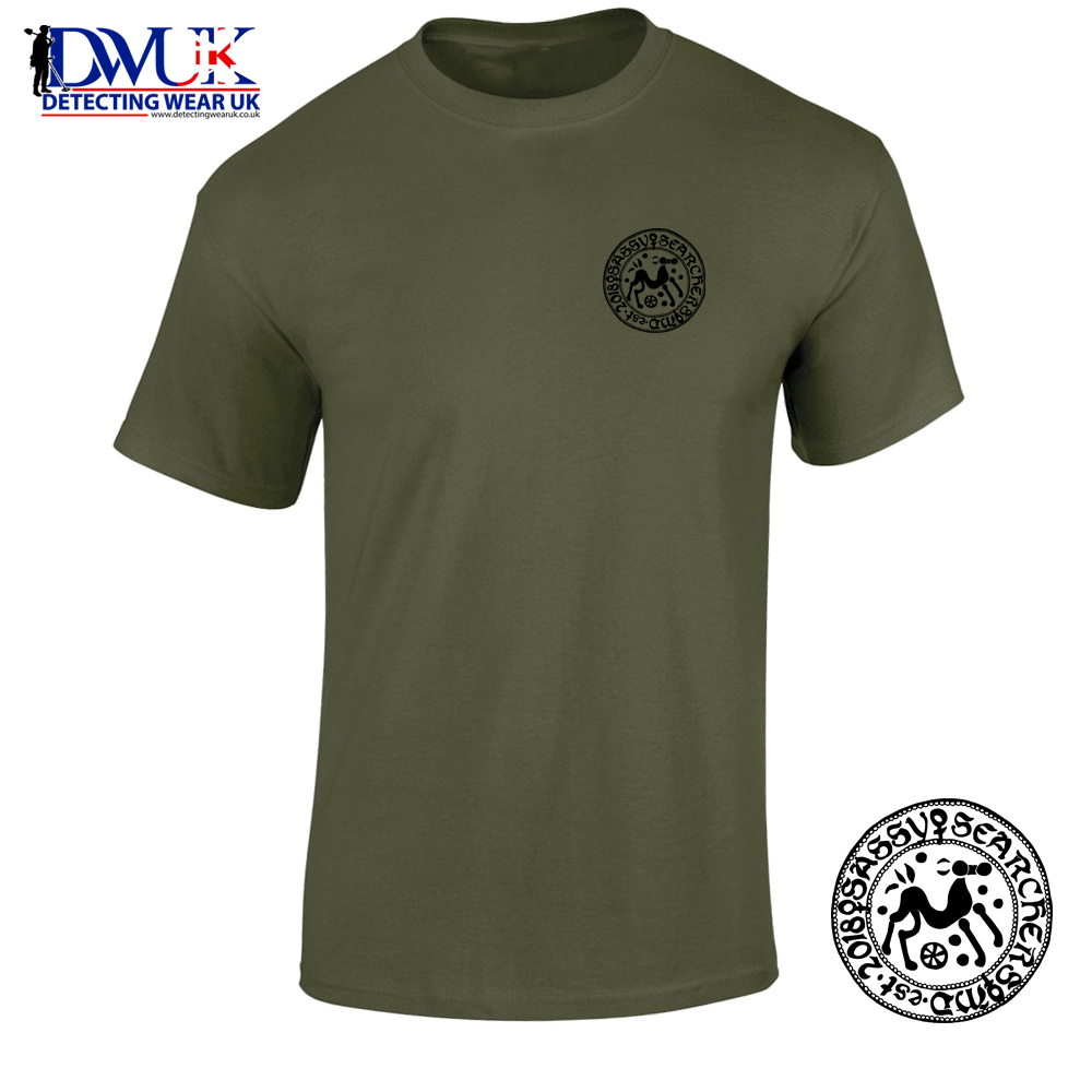 Sassy Searchers T-Shirt (Pocket Logo) Army Green