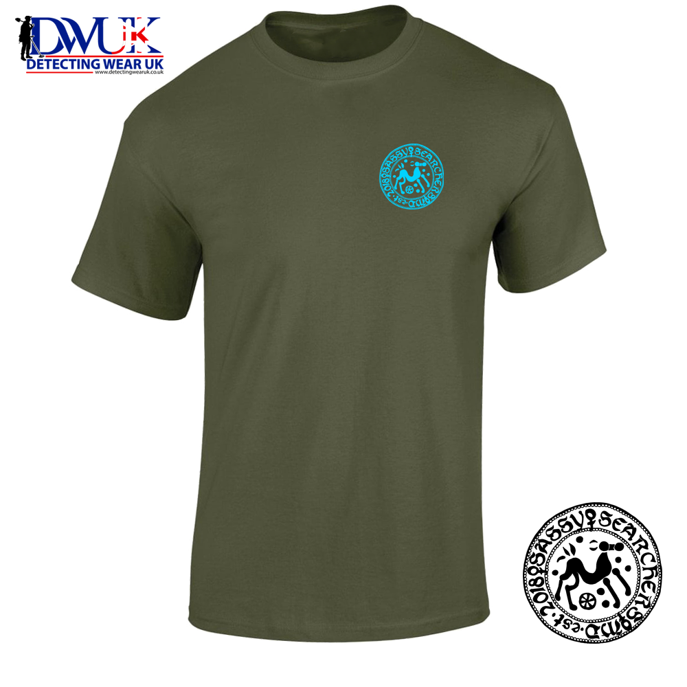 Sassy Searchers T-Shirt (Pocket Logo) Army Green