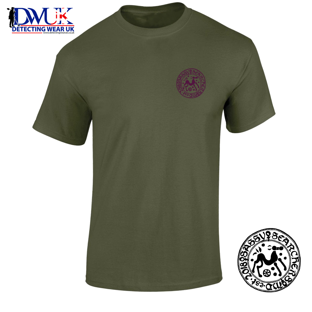 Sassy Searchers T-Shirt (Pocket Logo) Army Green