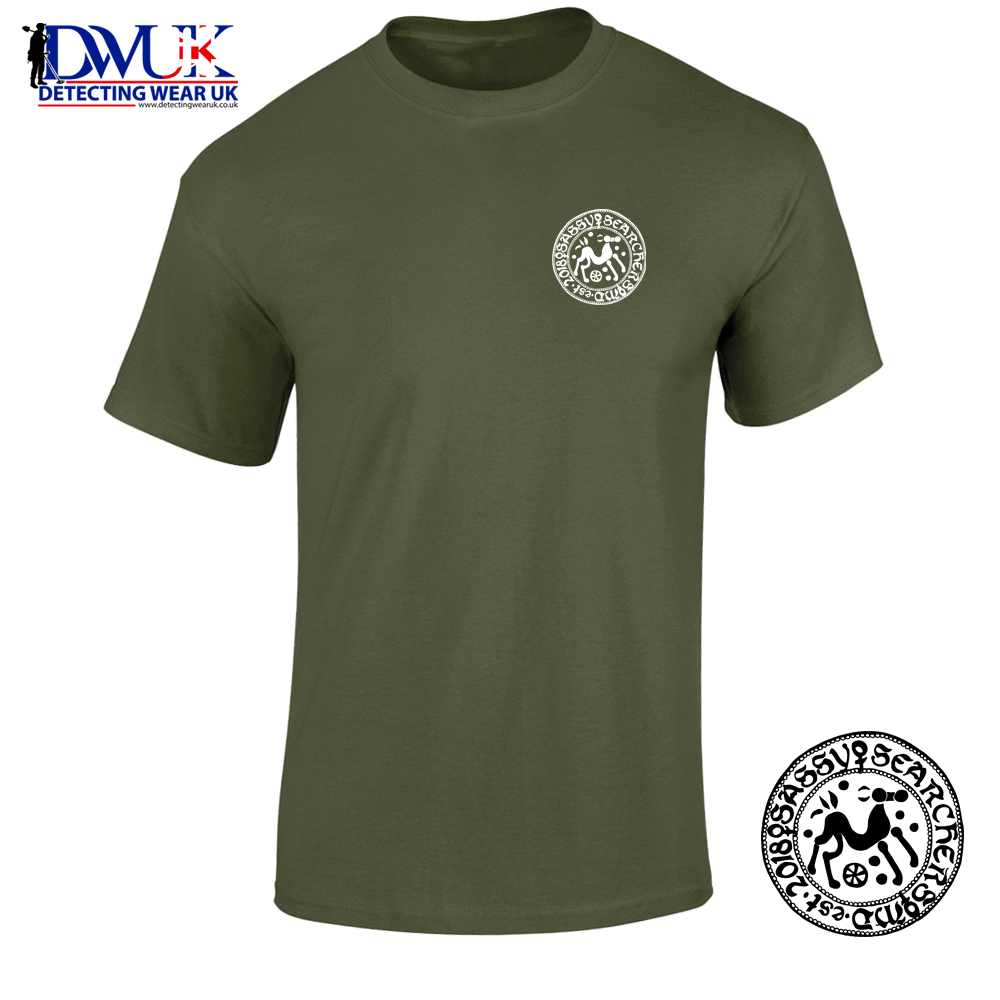 Sassy Searchers T-Shirt (Pocket Logo) Army Green