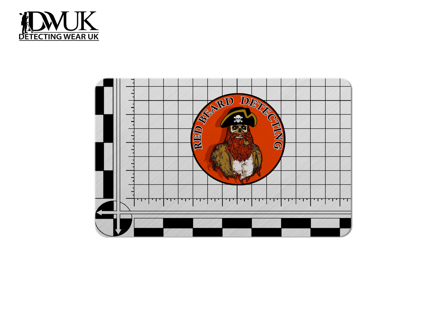 Red Beard Detecting Pocket Size Aluminium Scale Card