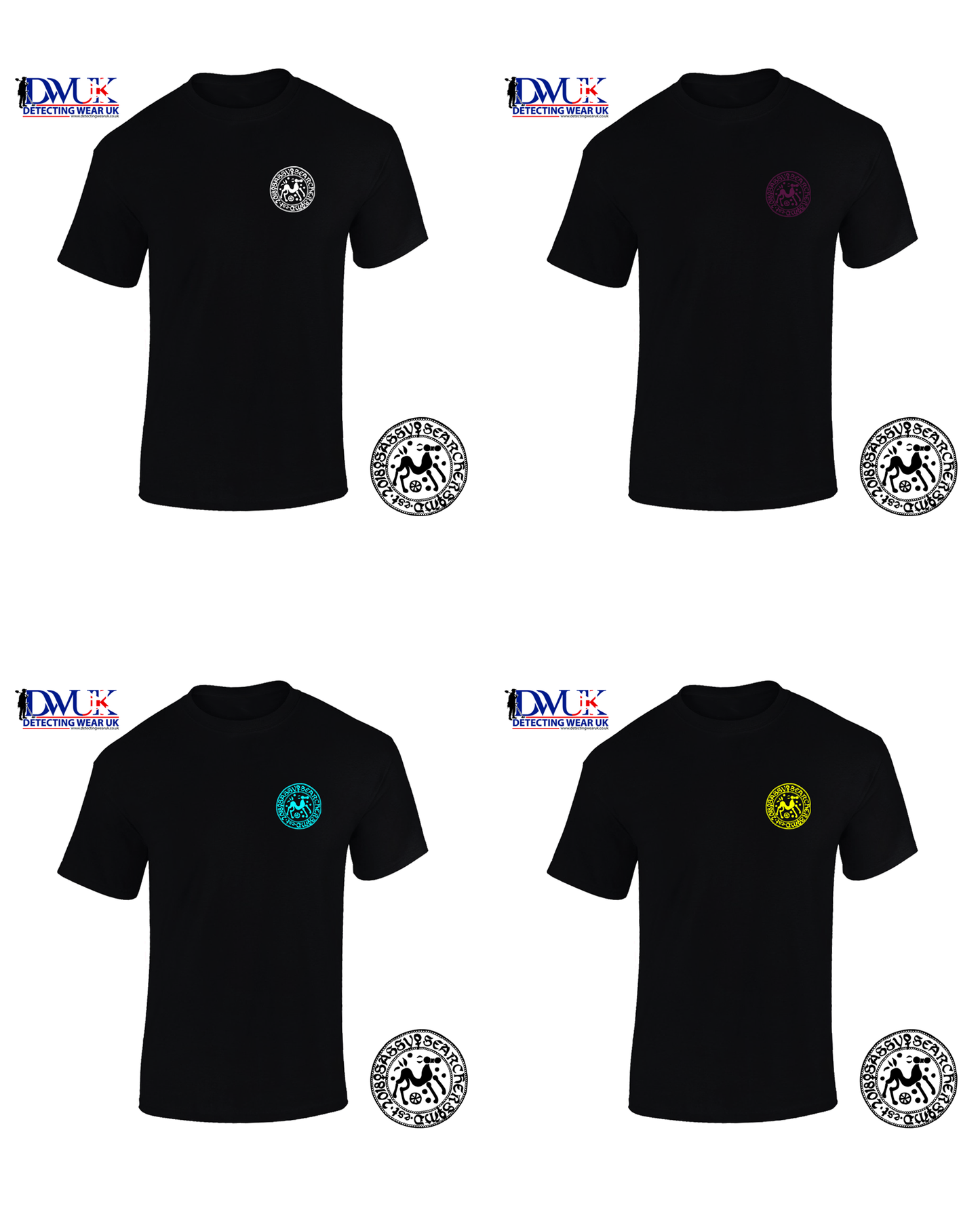 Sassy Searchers T-Shirt (Pocket Logo) Black