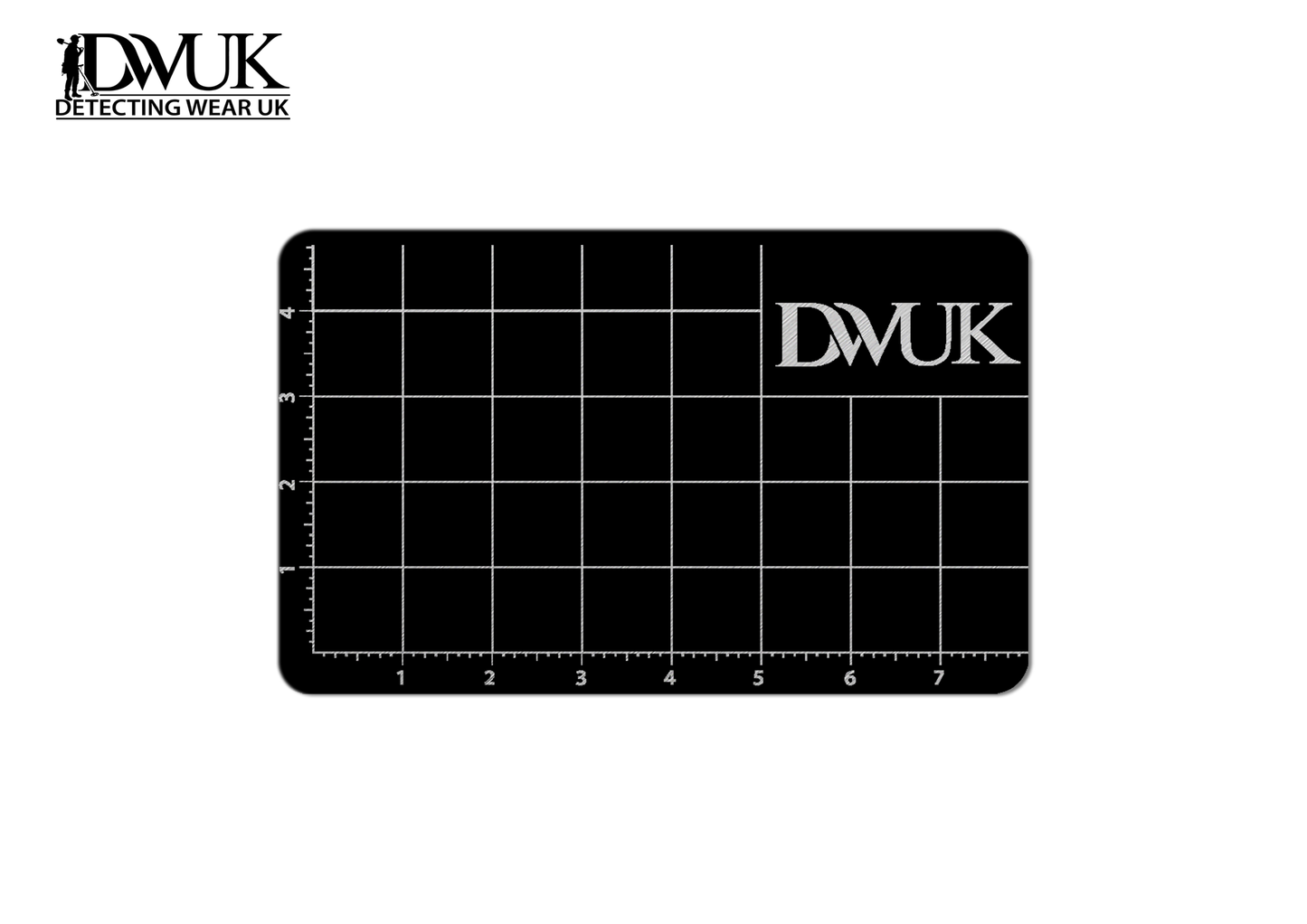 DWUK engraved Pocket Size Aluminium Scale Card